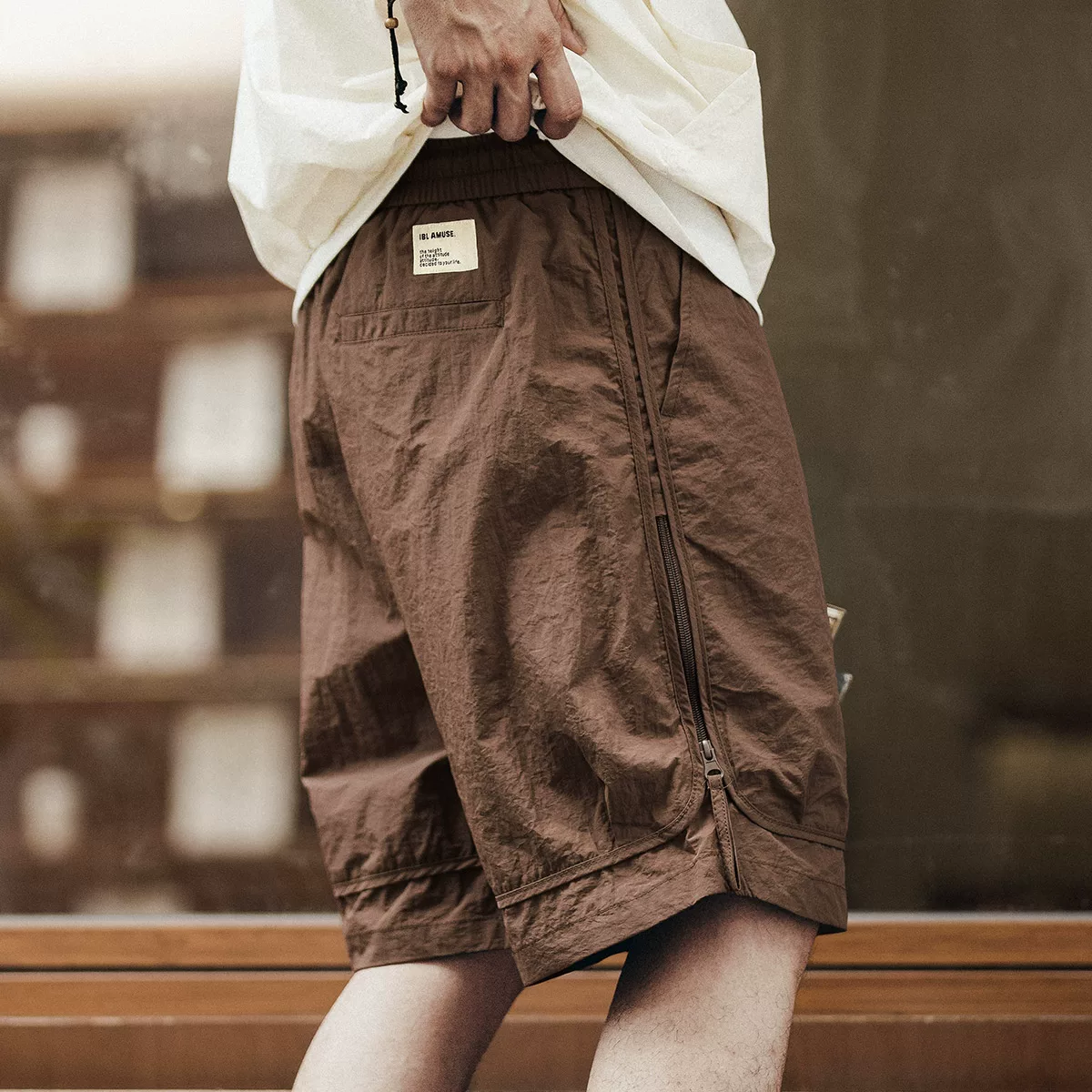 Green Lushan series outdoor trendy brand cargo shorts men's summer trendy brand loose thin ice silk five-quarter pants men's mid-pants Green Lushan series outdoor trendy brand cargo shorts men's summer trendy brand loose thin ice silk five-quarter pants men's mid-pants