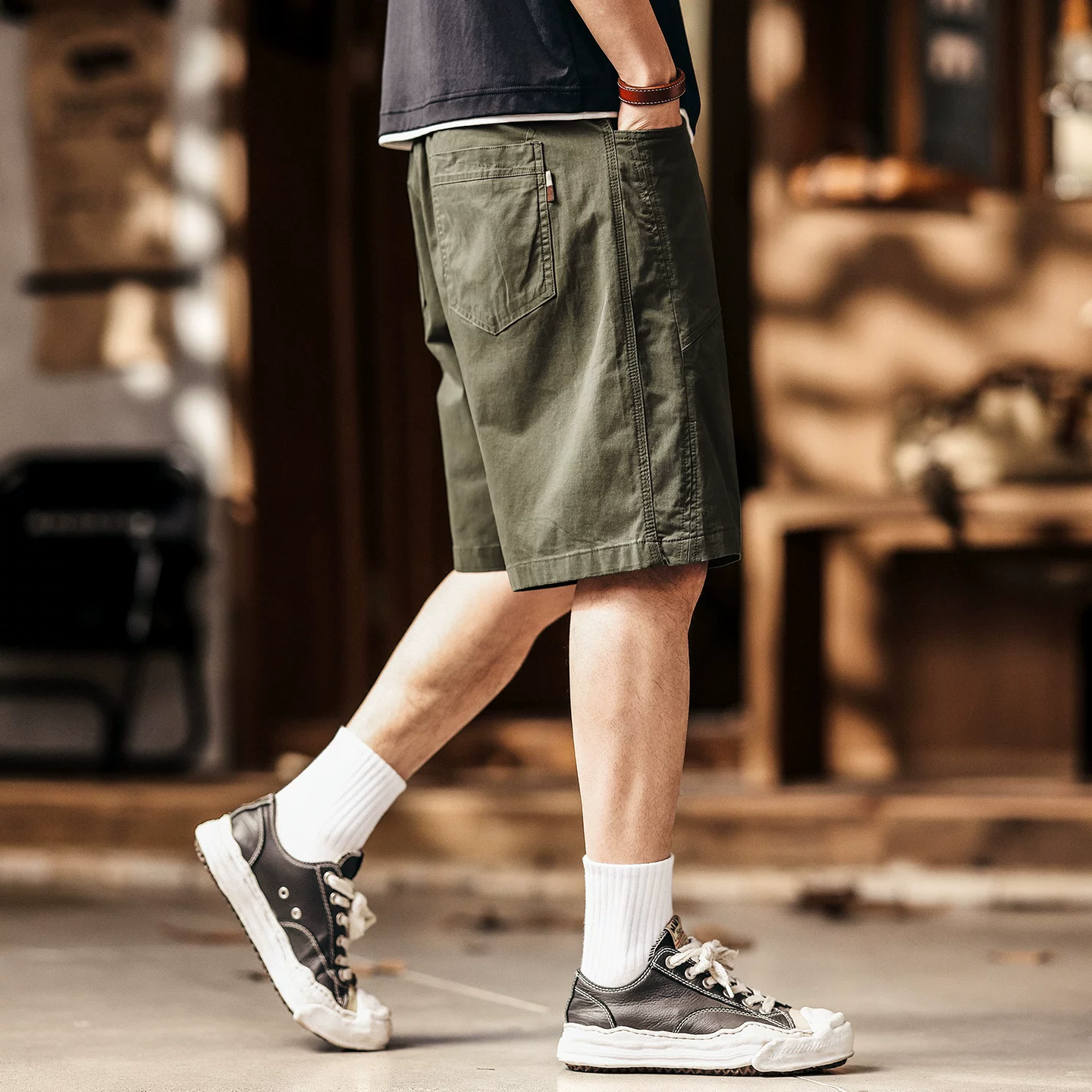 Green Deer American functional workwear casual shorts men's summer trendy brand loose outdoor sports straight-leg mid-length pants Green Deer American functional workwear casual shorts men's summer trendy brand loose outdoor sports straight-leg mid-length pants
